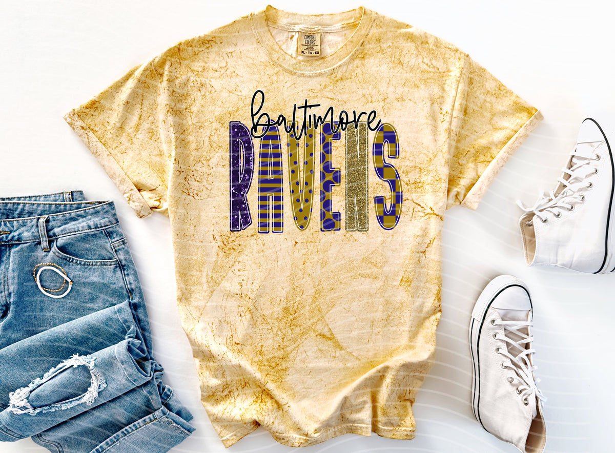 Ravens Doodle Font Graphic Tee product image 1