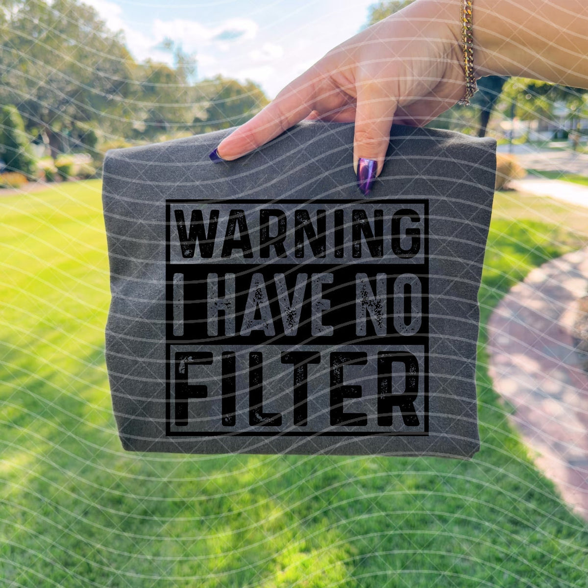 Warning I Have No Filter Graphic Tee product image 1