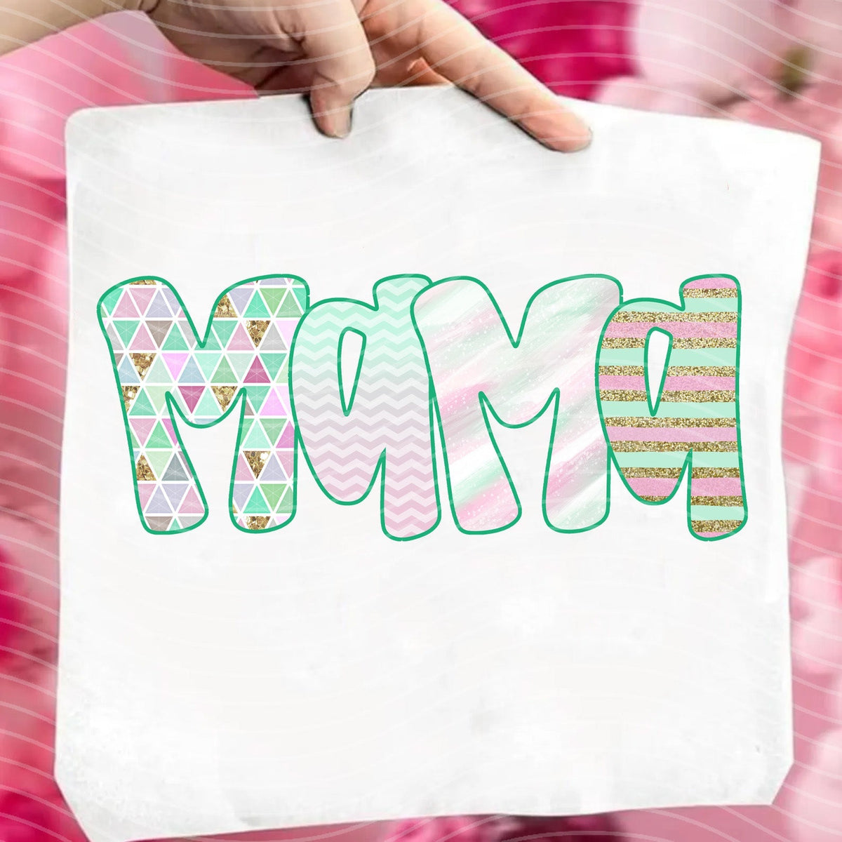 Mama Geometric Name Graphic Tee product image 1