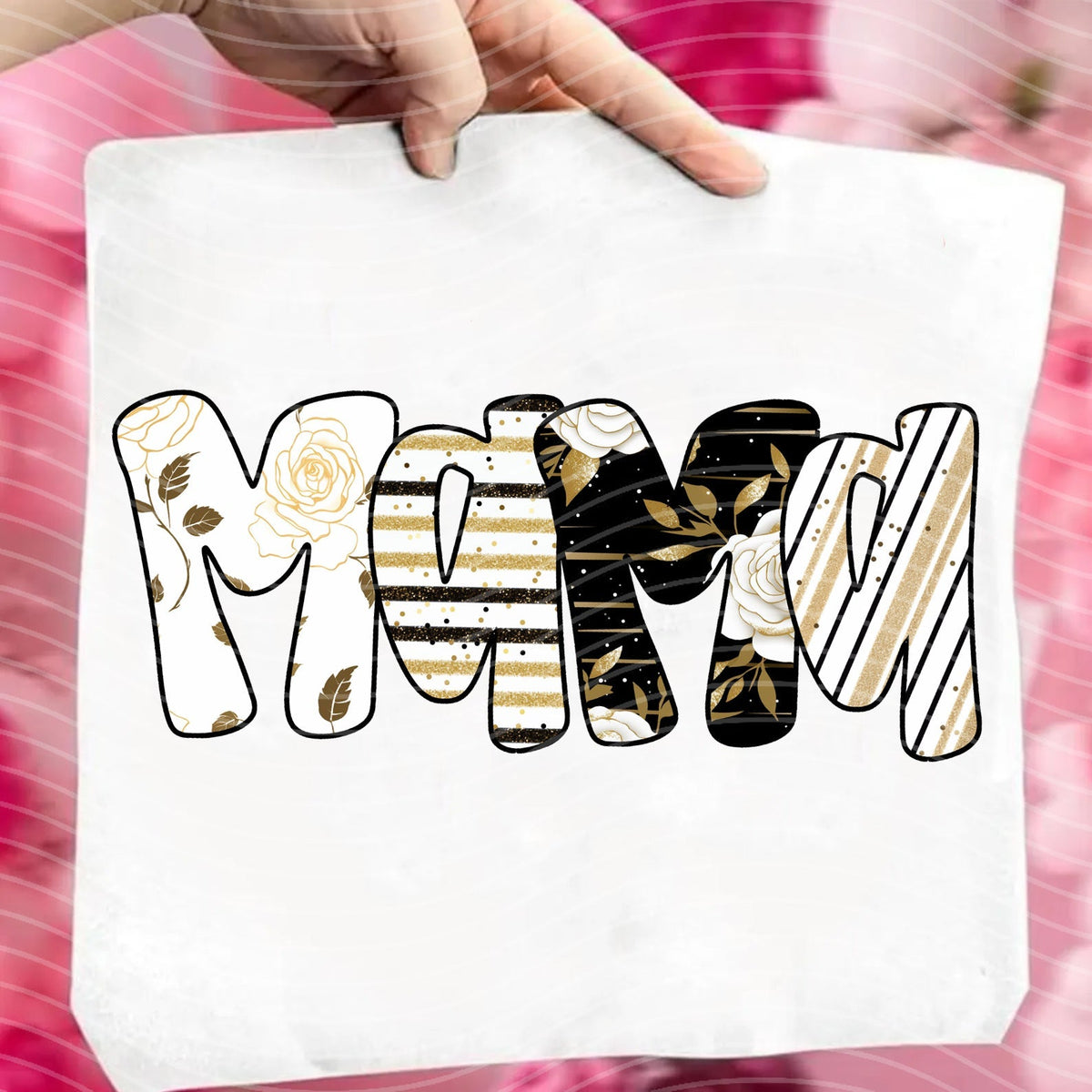Mama Black and Gold Name Graphic Tee product image 1