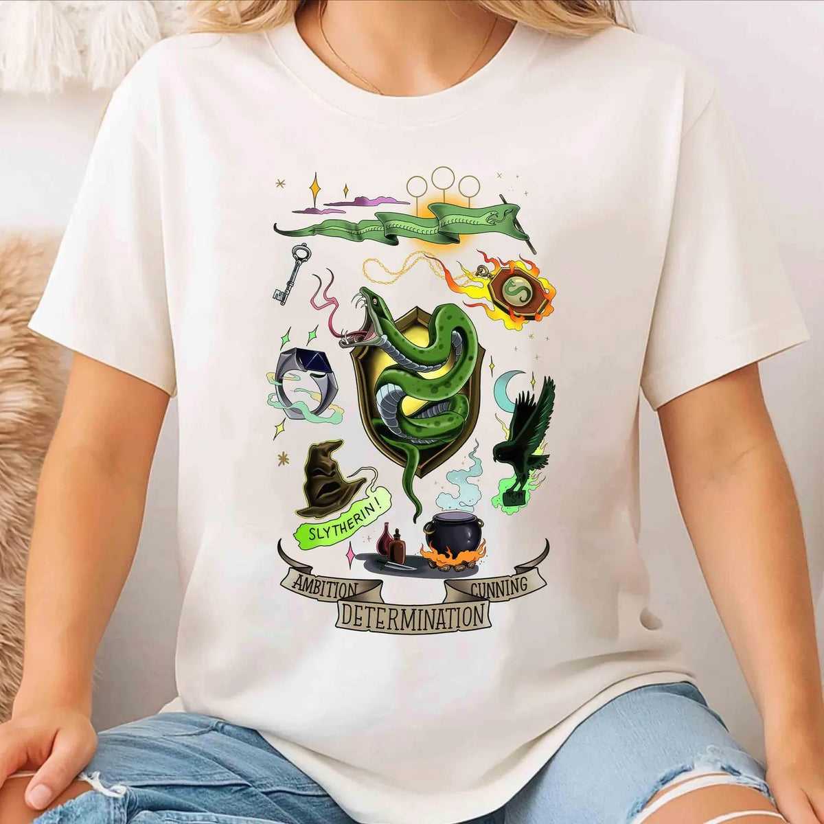 Slytherin Collage Graphic Tee product image 1