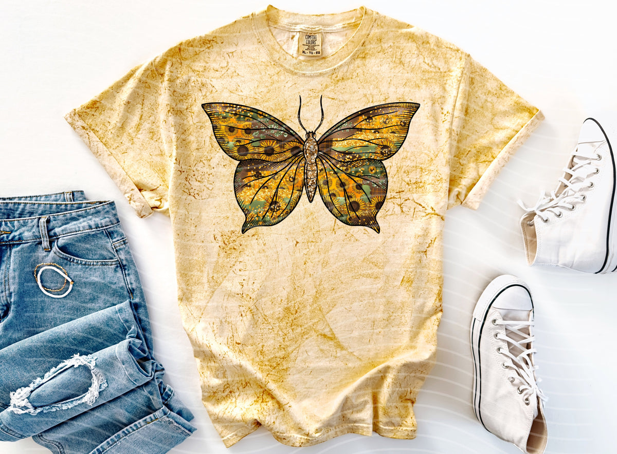Sunflower Butterfly Graphic Tee product image 1