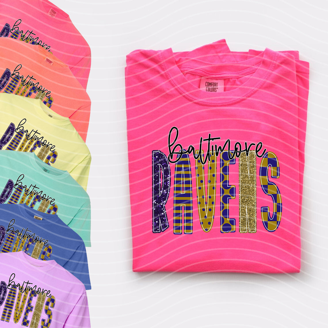 Ravens Doodle Font Graphic Tee product image 2