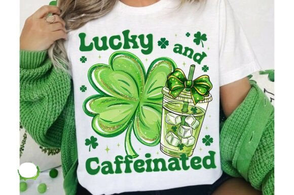 Lucky and Caffeinated Graphic Tee product image 2