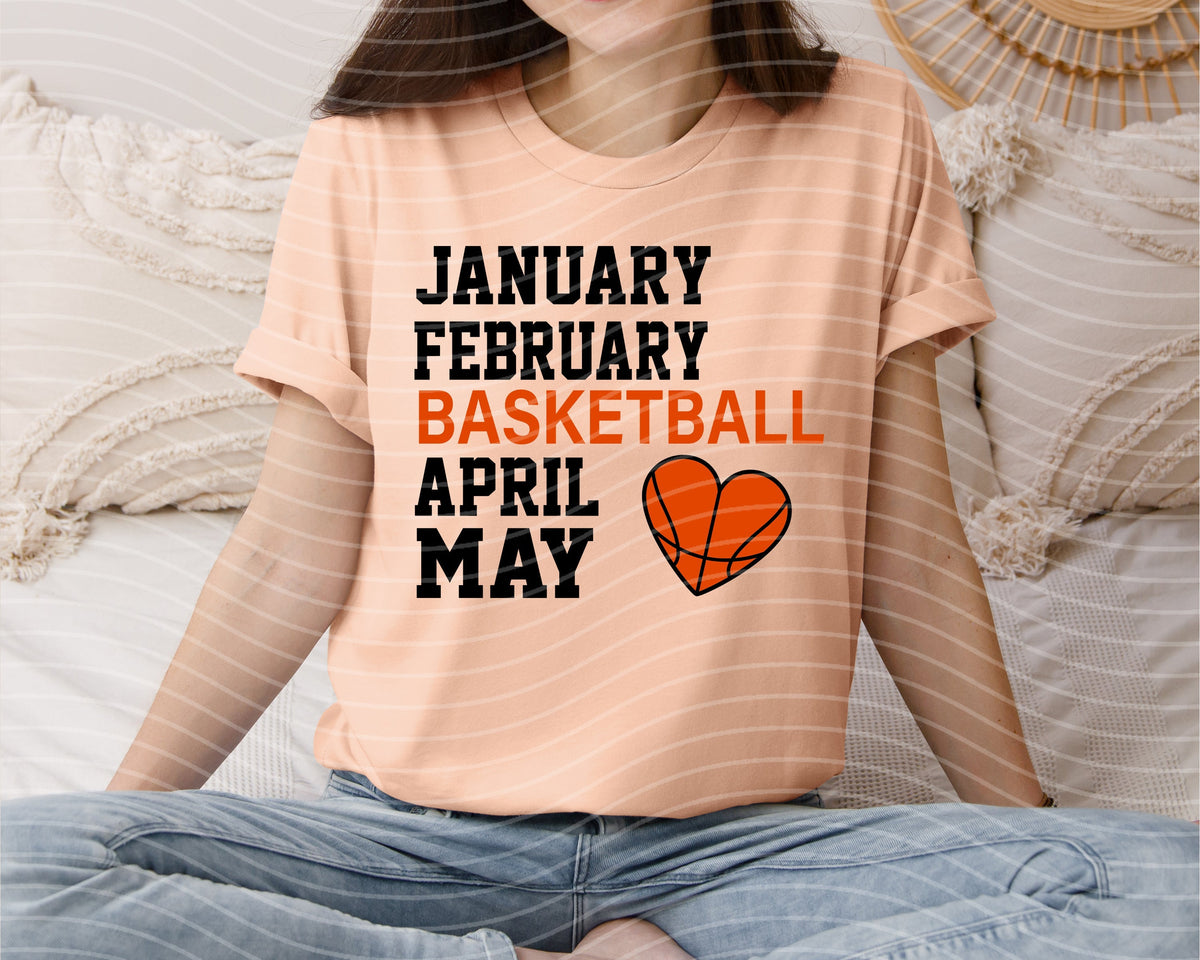 January February Basketball April May Graphic Tee product image 1