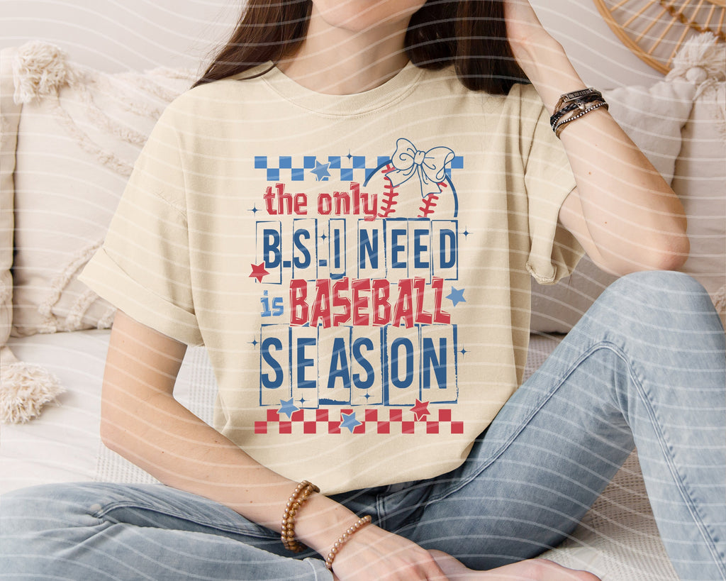The Only BS I Need is Baseball Season Graphic Tee product image 1