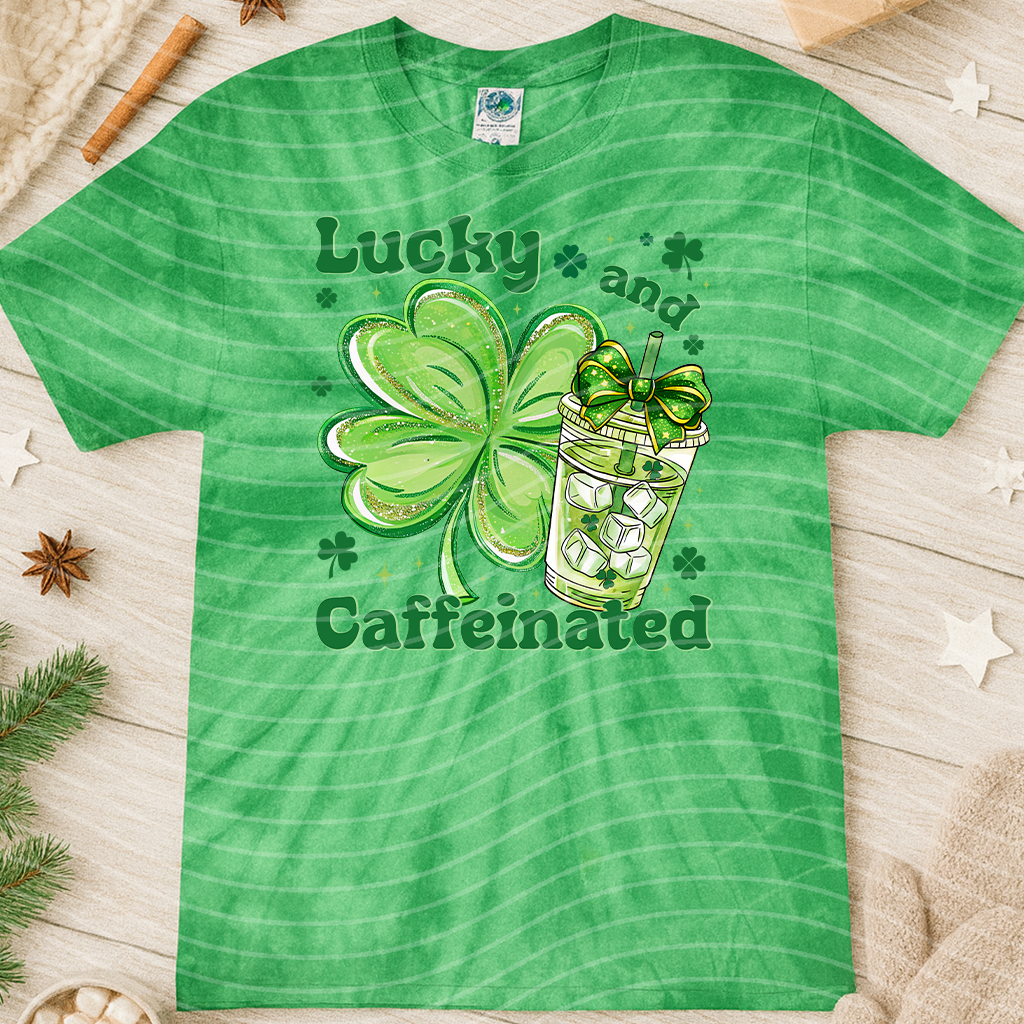 Lucky and Caffeinated Graphic Tee product image 1