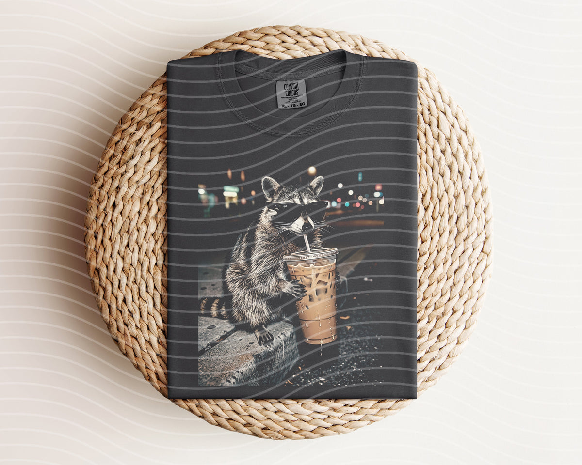 Iced Coffee Raccoon Graphic Tee product image 2