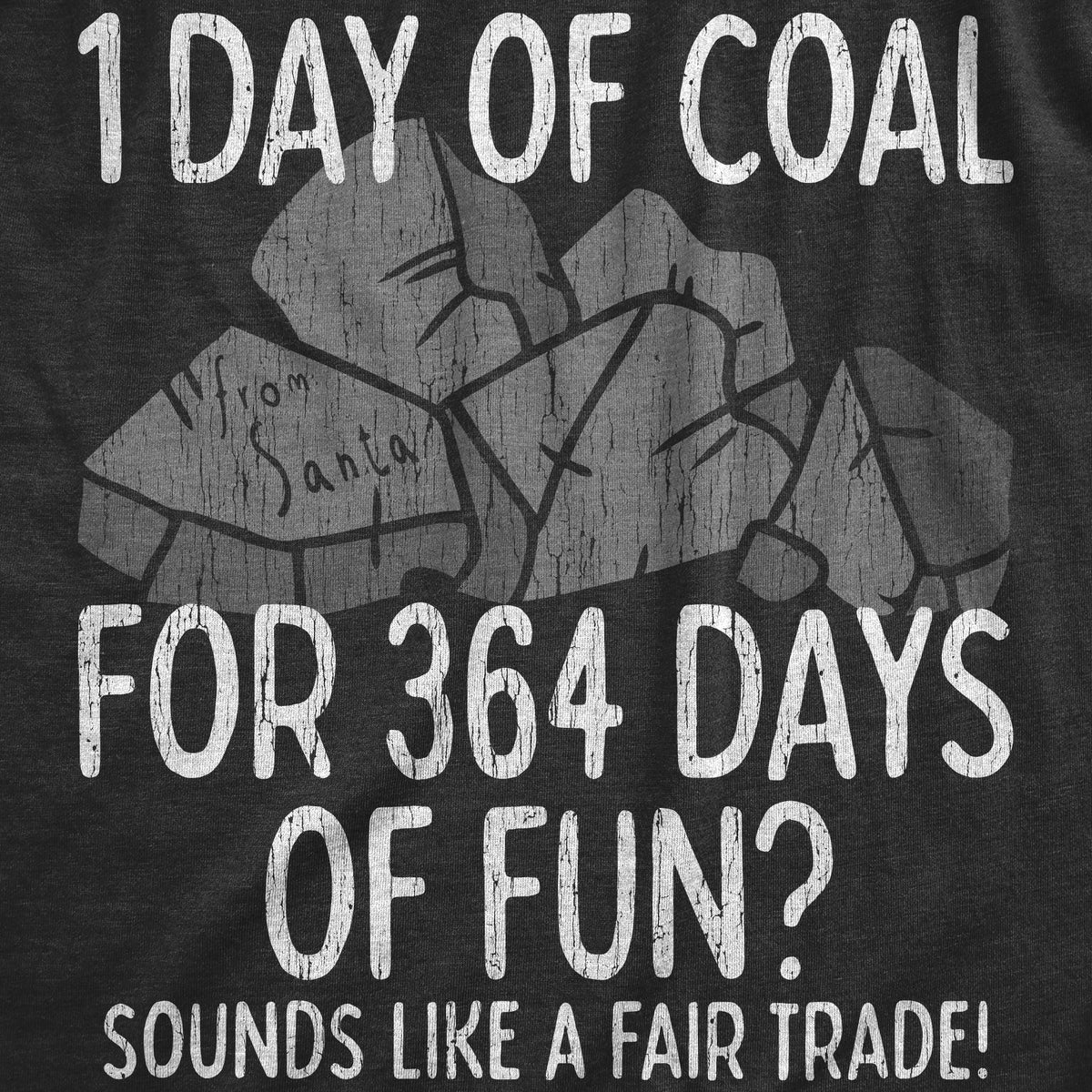1 Day Of Coal For 364 Days Of Fun Men's T Shirt product image 3