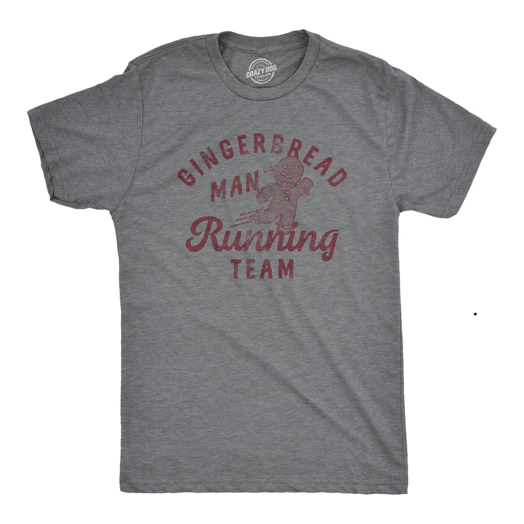 Gingerbread Man Running Team Men's T Shirt product image 1