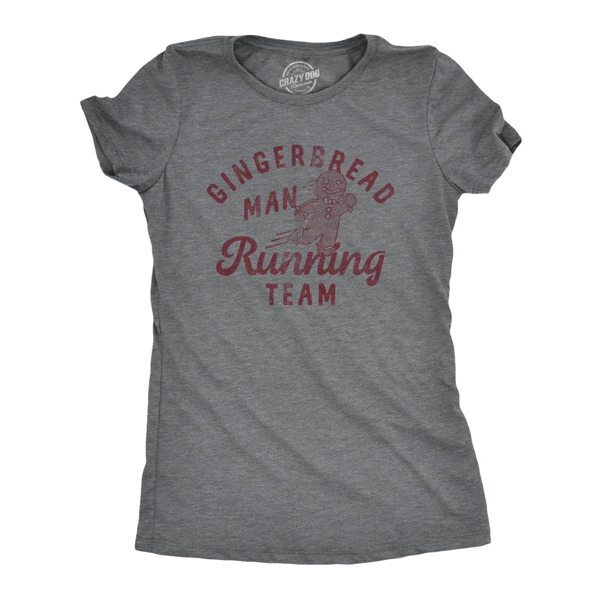 Gingerbread Man Running Team Women's T Shirt product image 1