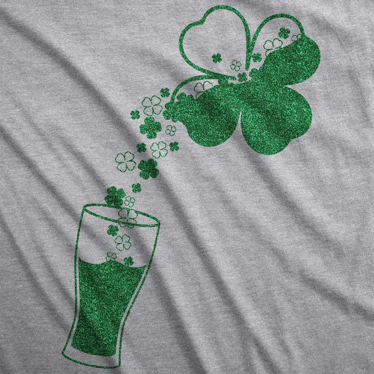Pouring Glitter Shamrock Women's T Shirt product image 3
