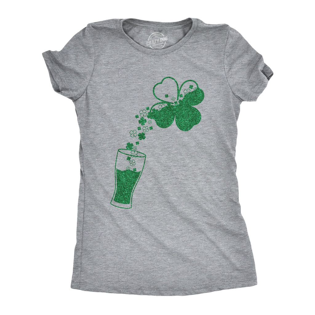 Pouring Glitter Shamrock Women's T Shirt product image 1