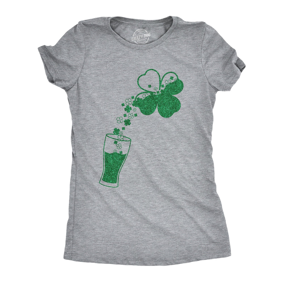 Pouring Glitter Shamrock Women's T Shirt product image 1