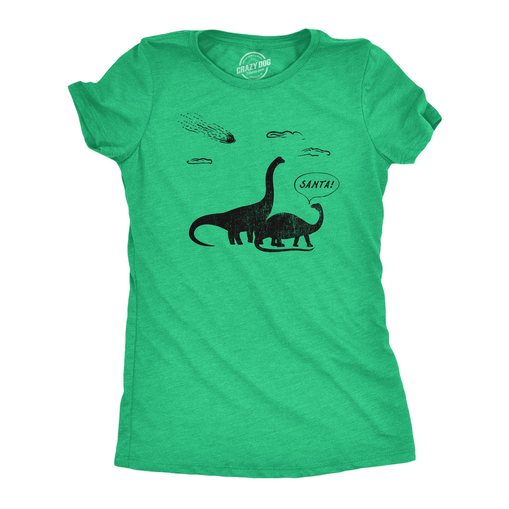 Santa Dinosaurs Women's T Shirt product image 1