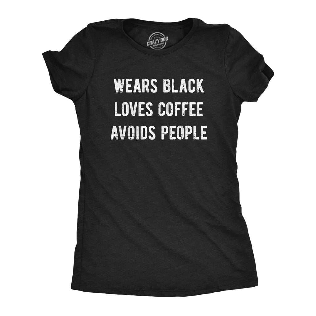 Wears Black Loves Coffee Women's T Shirt product image 1