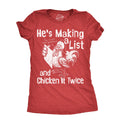 Hes Making A List And Chicken It Twice Women's T Shirt product image 1