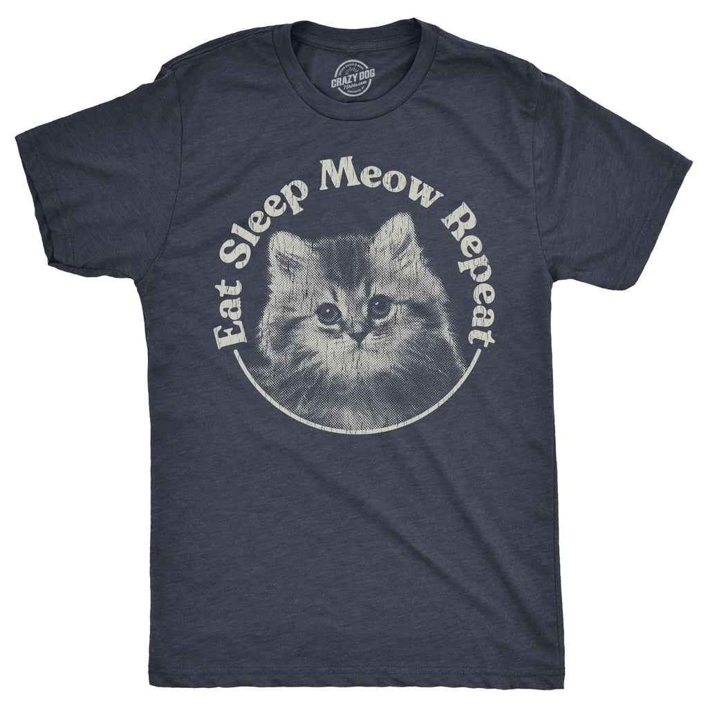 Eat Sleep Meow Repeat Men's T Shirt product image 1