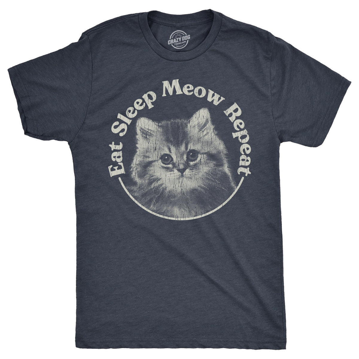 Eat Sleep Meow Repeat Men's T Shirt product image 1