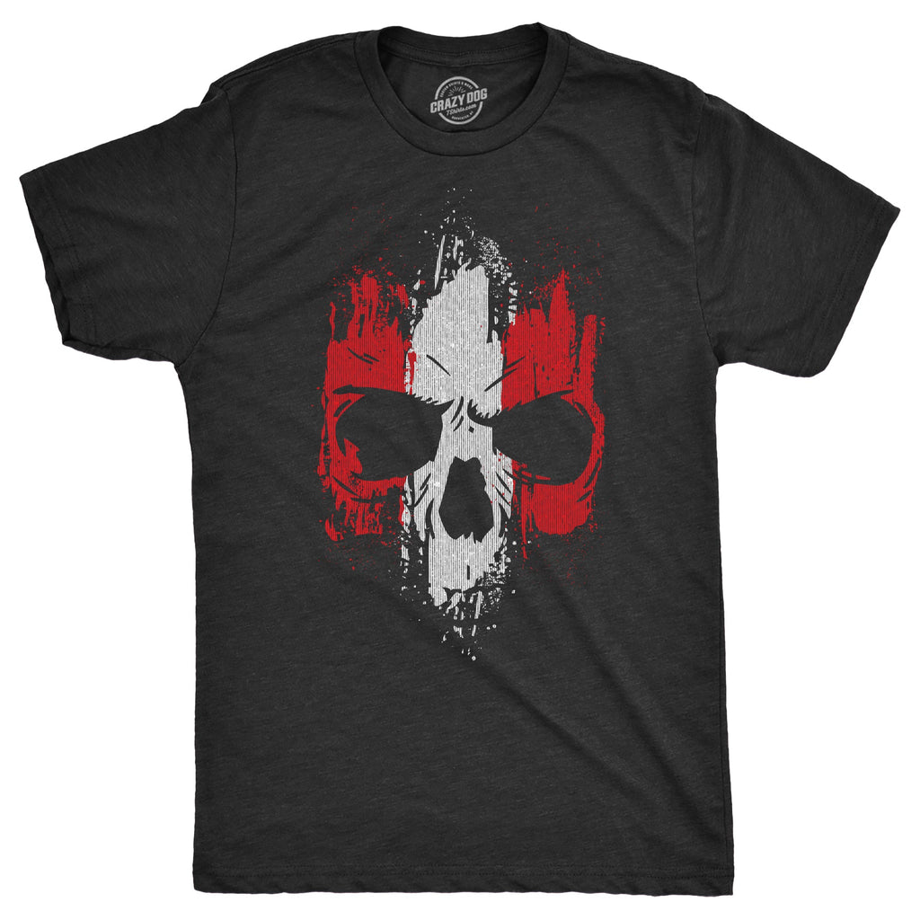 Grunge Striped Skull Men's T Shirt product image 1
