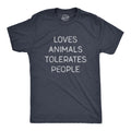 Loves Animals Tolerates People Men's T Shirt product image 1