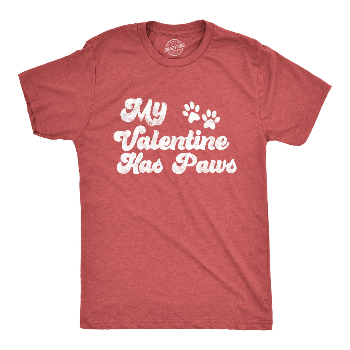 My Favorite Valentine Has Paws Men's T Shirt product image 1