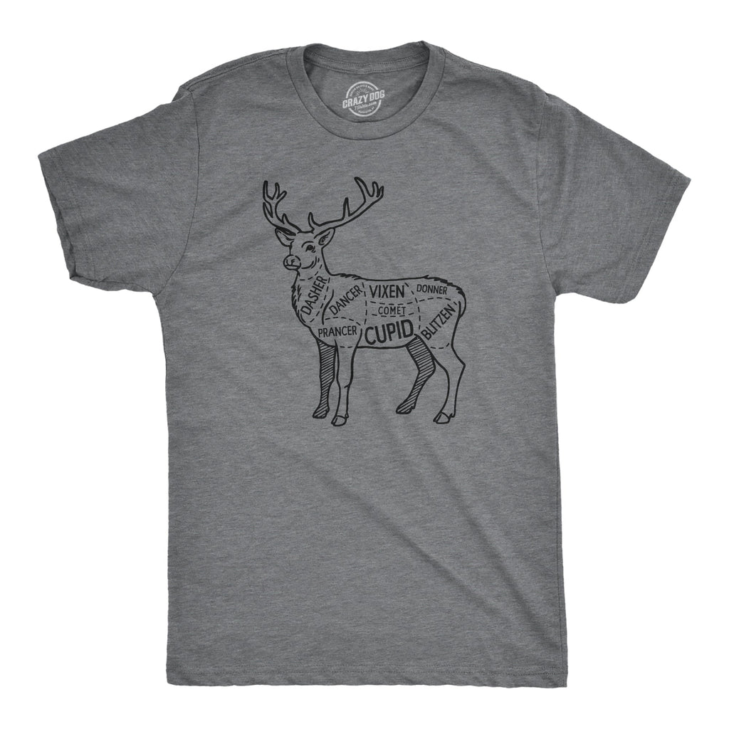 Reindeer Meat Cuts Men's T Shirt product image 1