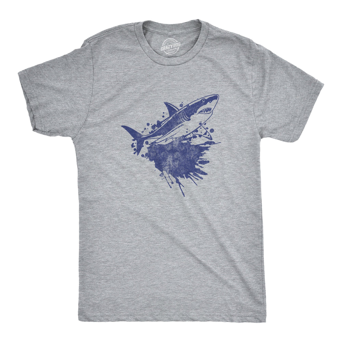 Shark Ink Splatter Men's T Shirt product image 1