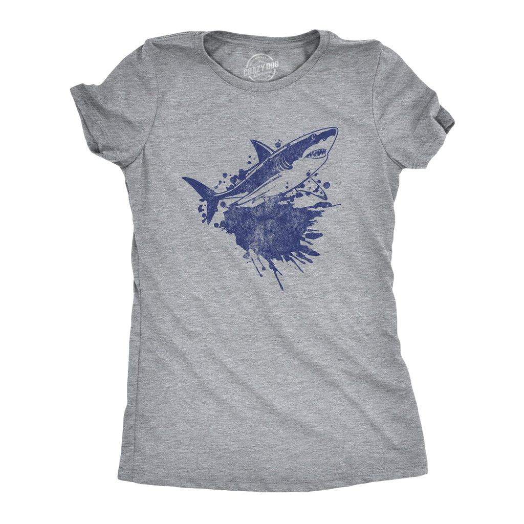 Shark Ink Splatter Women's T Shirt product image 1