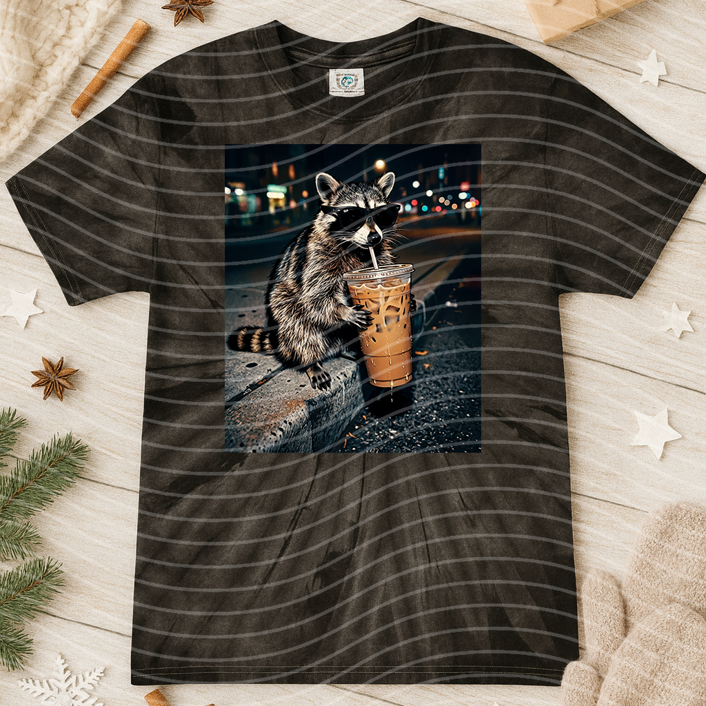 Iced Coffee Raccoon Graphic Tee product image 3