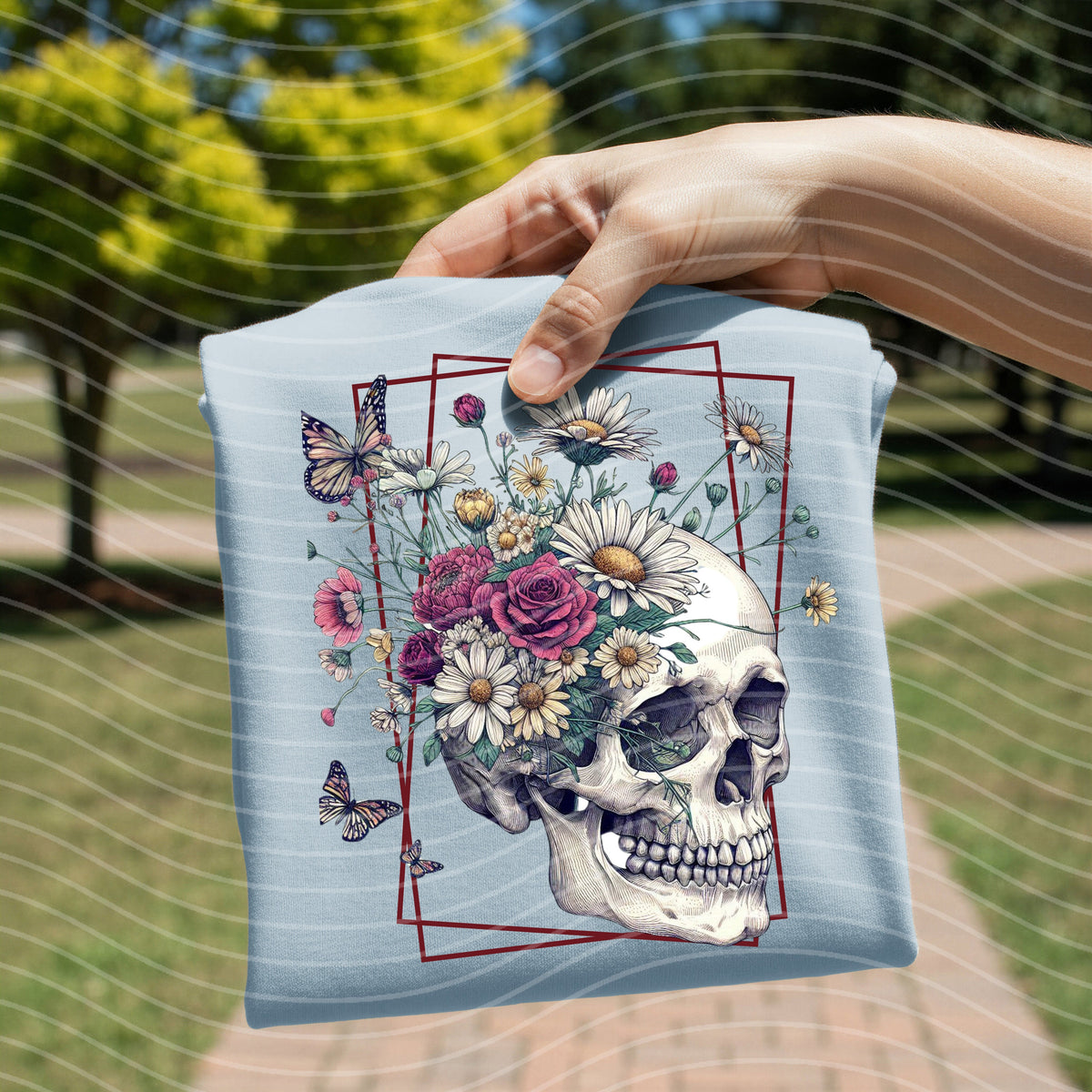 Floral Skull Graphic Tee product image 1