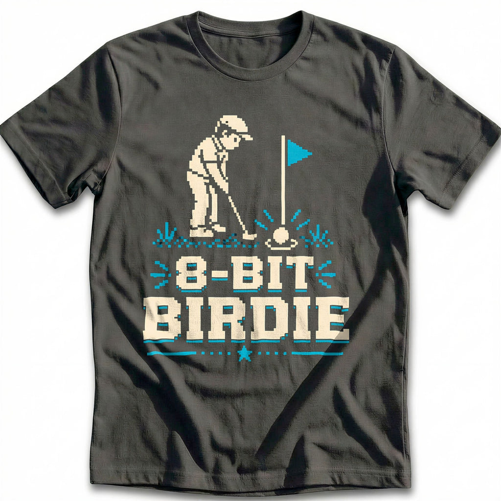 8 Bit Birdie Pixel Golf T-Shirt product image 1