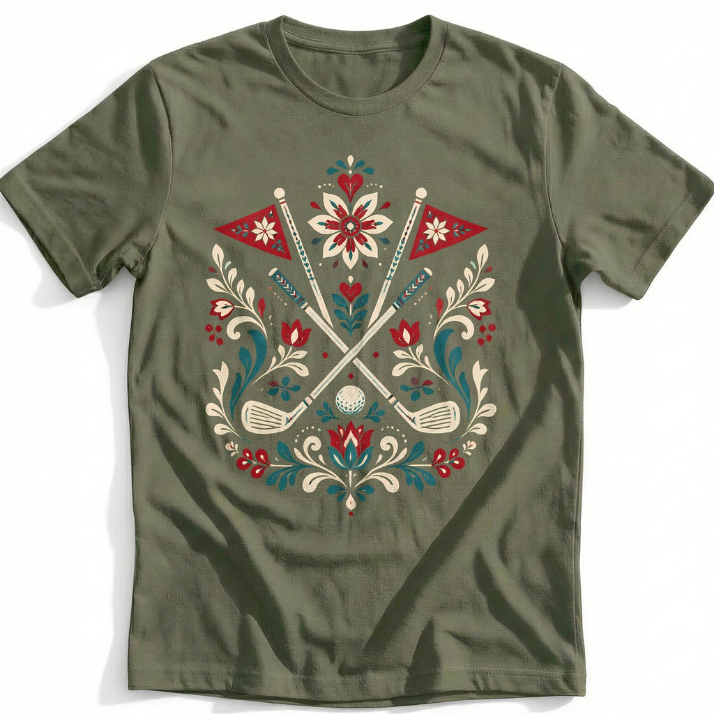 Folk Floral Clubs Golf T-Shirt AU product image 1