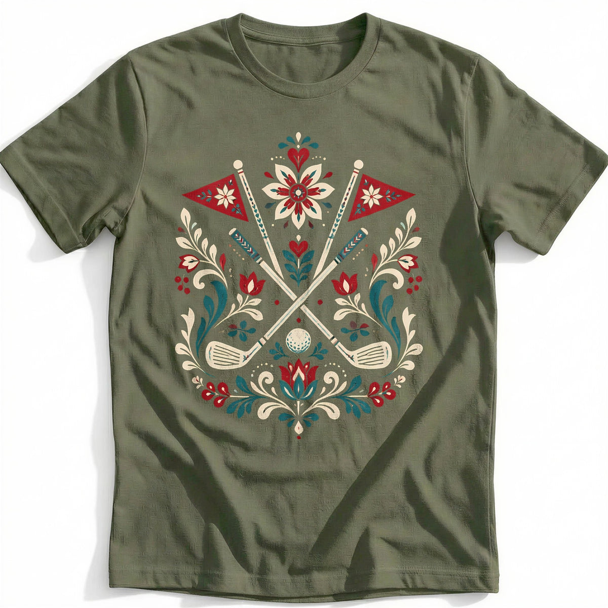 Folk Floral Clubs Golf T-Shirt AU product image 1