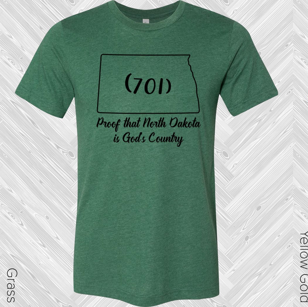 701 Proof That North Dakota is God's Country Graphic Tee product image 1