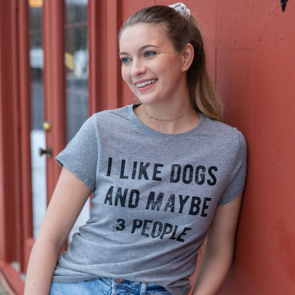 I Like Dogs And Maybe 3 People Women's T Shirt product image 2
