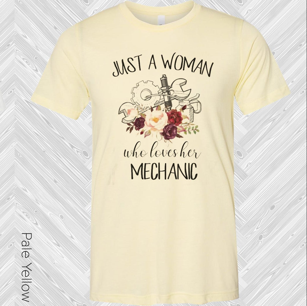 Just a Woman Who Loves Her Mechanic Graphic Tee product image 1