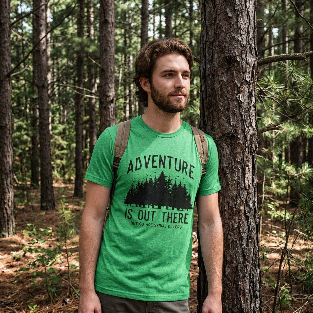 Adventure Is Out There But So Are Serial Killers Men's T product image 2