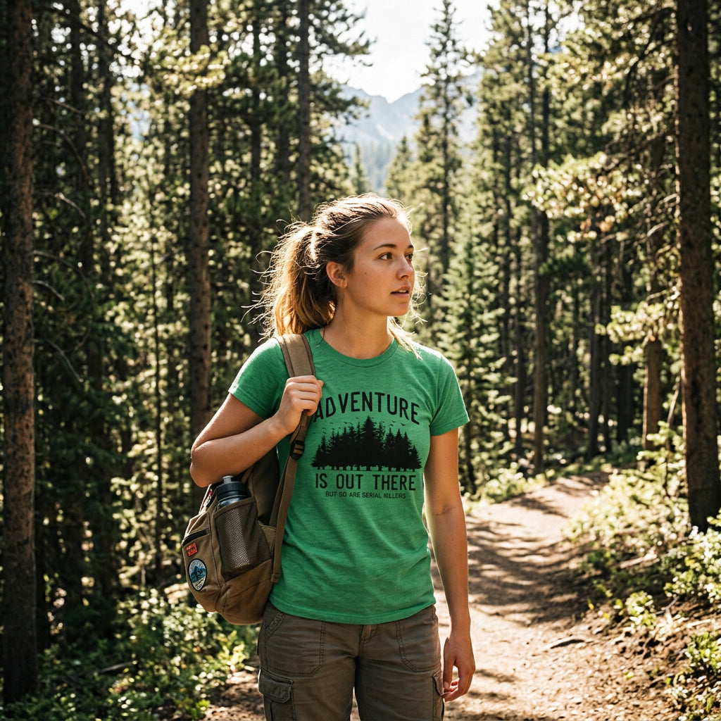 Adventure Is Out There But So Are Serial Killers Women's T product image 2