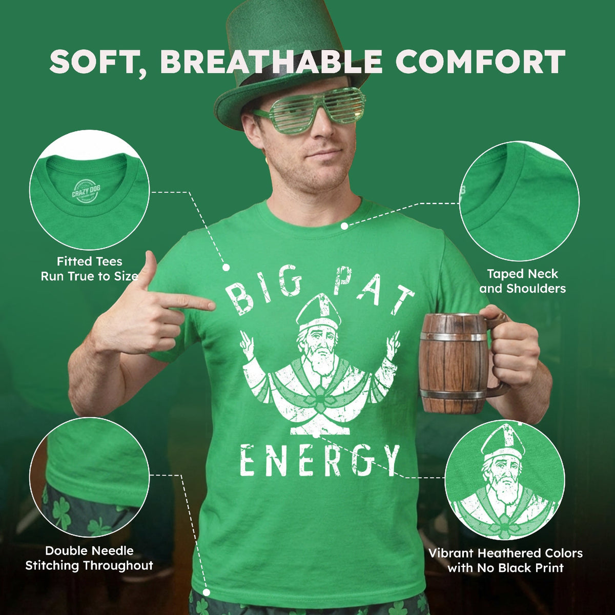 Big Pat Energy Men's T Shirt product image 5