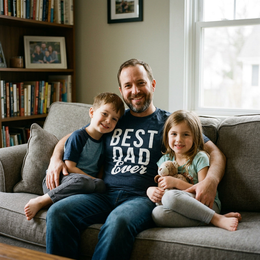 Best Dad Ever Script Men's T Shirt product image 4