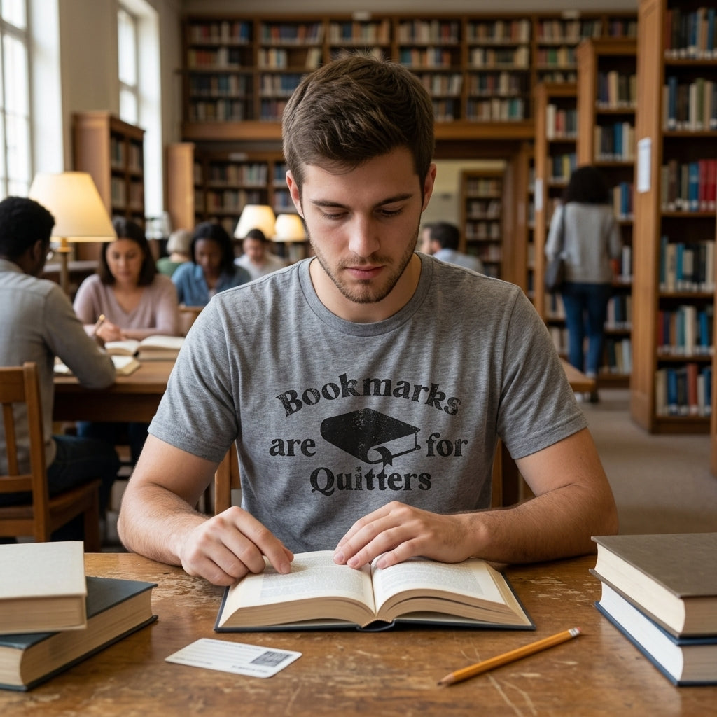 Bookmarks Are For Quitters Men's T Shirt product image 2