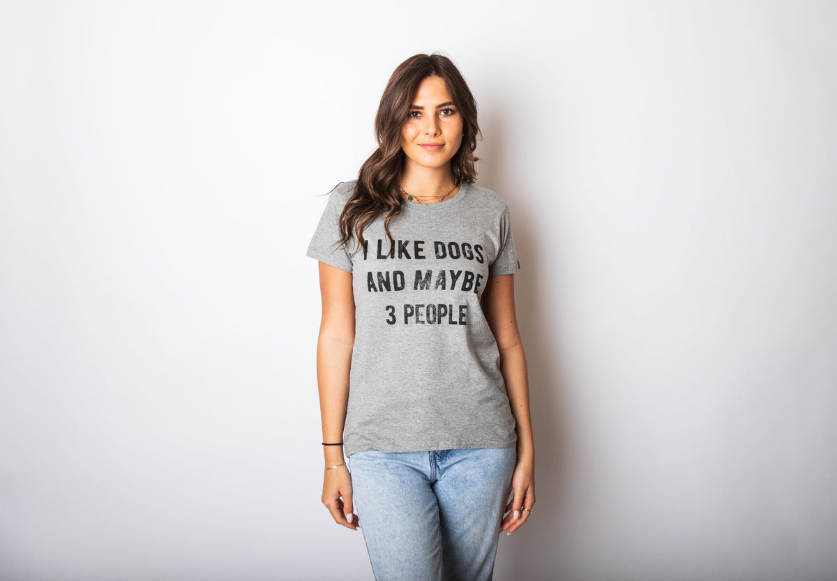 I Like Dogs And Maybe 3 People Women's T Shirt product image 5