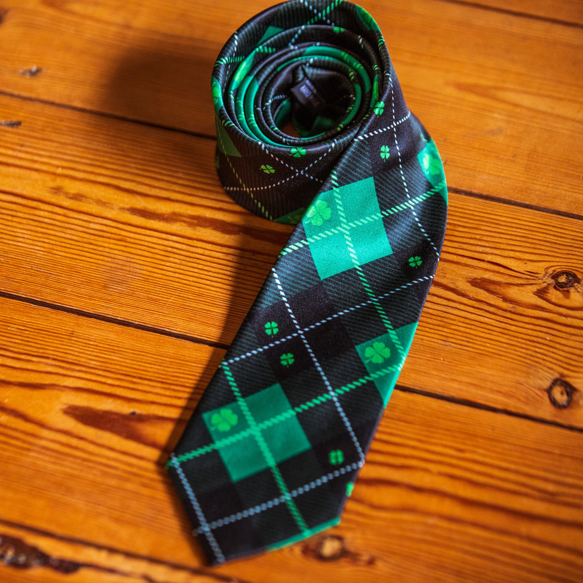 St. Patrick's Day Plaid Tie