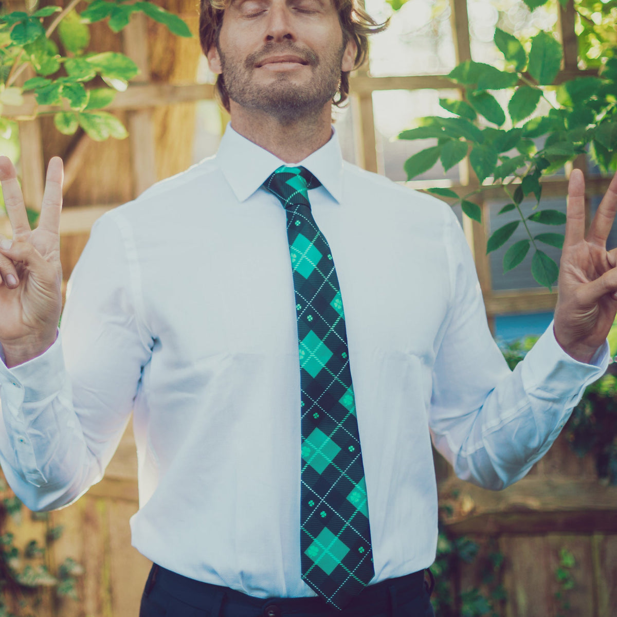 St. Patrick's Day Plaid Tie