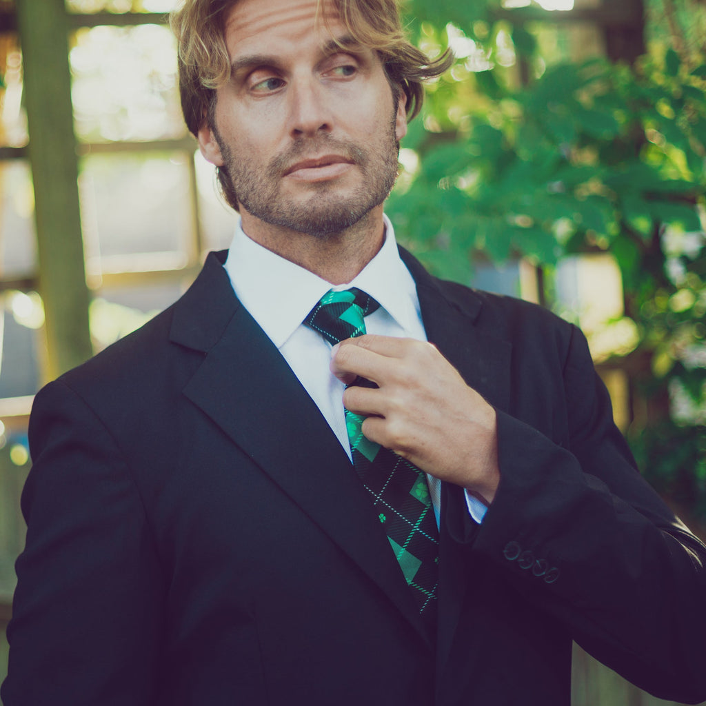 St. Patrick's Day Plaid Tie