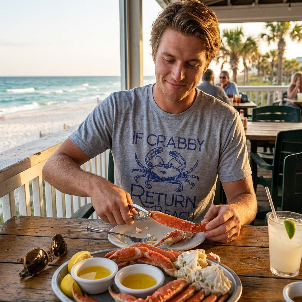 If Crabby Return To Beach Men's T Shirt product image 2