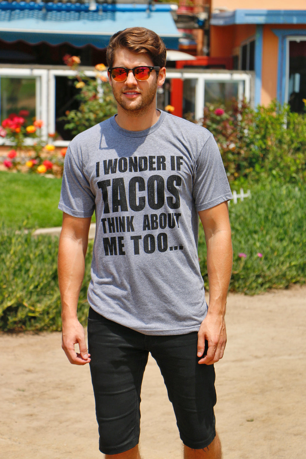 I Wonder If Tacos Think About Me Too Men's T Shirt product image 2
