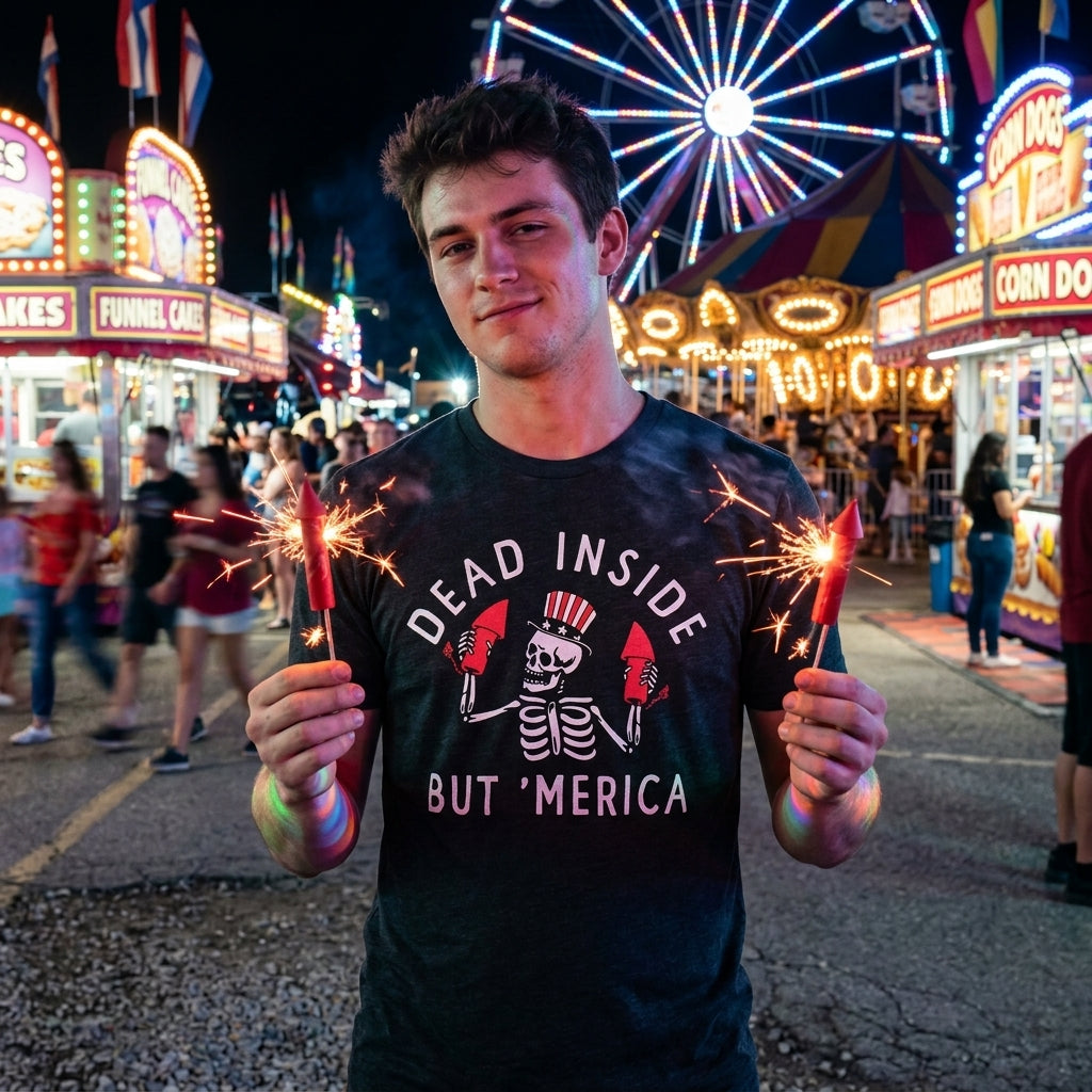 Dead Inside But Merica Men's T Shirt product image 4