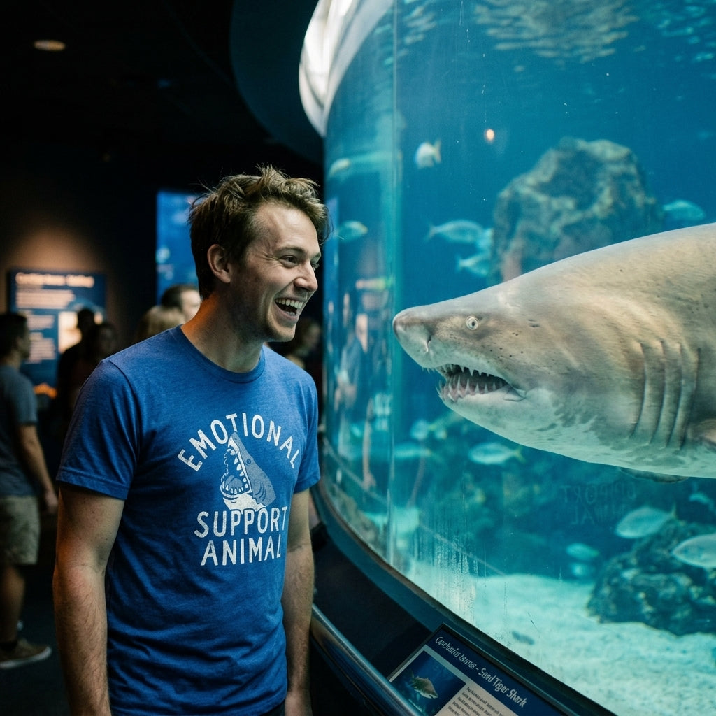 Emotional Support Animal Shark Men's T Shirt product image 2